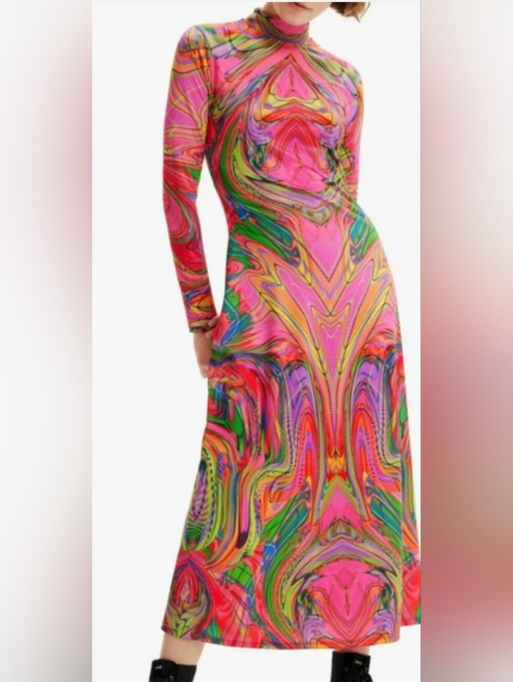 NWT Desigual Maria Escote slim midi dress, Small